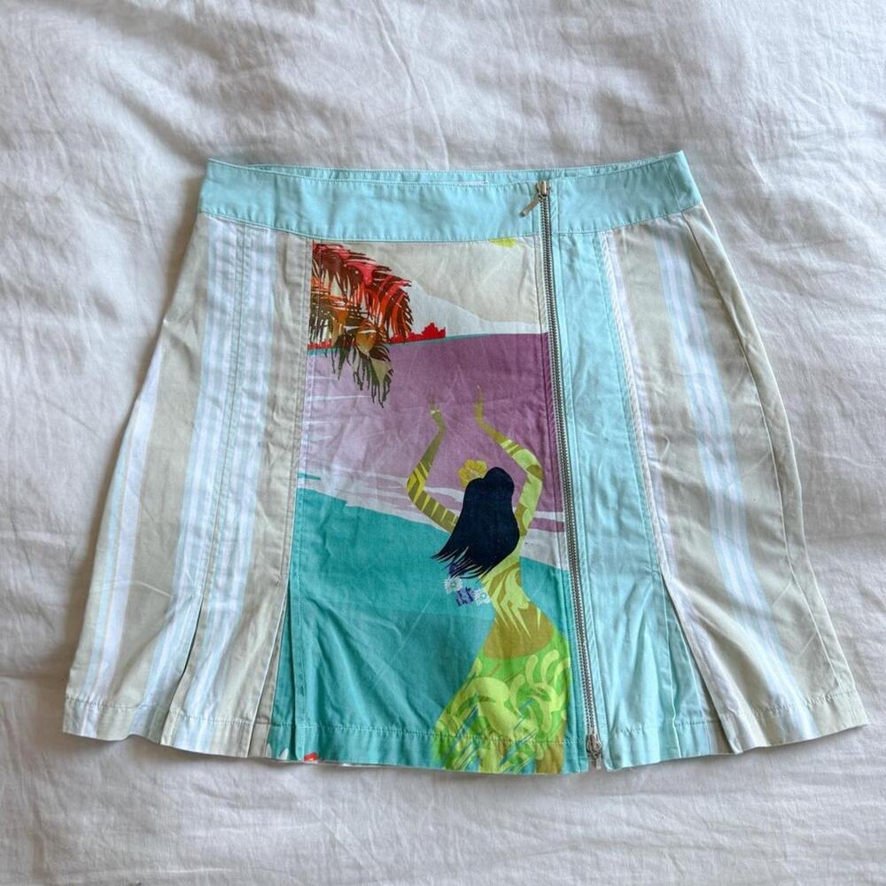 Vintage rare custo barcelona beach graphic skirt